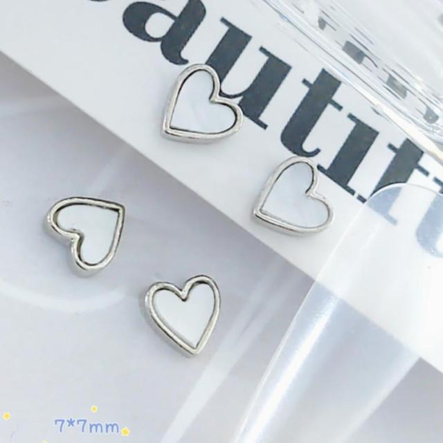 ネイルパーツ ハート ネイル パーツ メタル ニュアンス メタリック