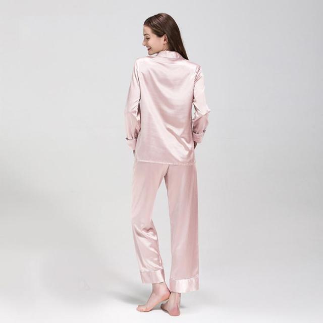 シルク パジャマ レディース シルク100% ルームウェア 部屋着 春 秋 冬 上下セット 女性 セットアップ 25匁 絹100% 長袖 前開き 長ズボン 大きいサイズ 可愛い 寝巻き 保湿 敏感肌 おしゃれ 敬老の日 母の日 おしゃれ 結婚祝い 誕生日プレゼント 送料無料_2