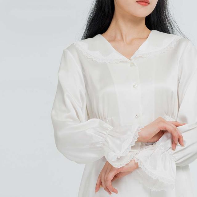 シルク パジャマ レディース シルク100% ルームウェア 部屋着 春 秋 冬