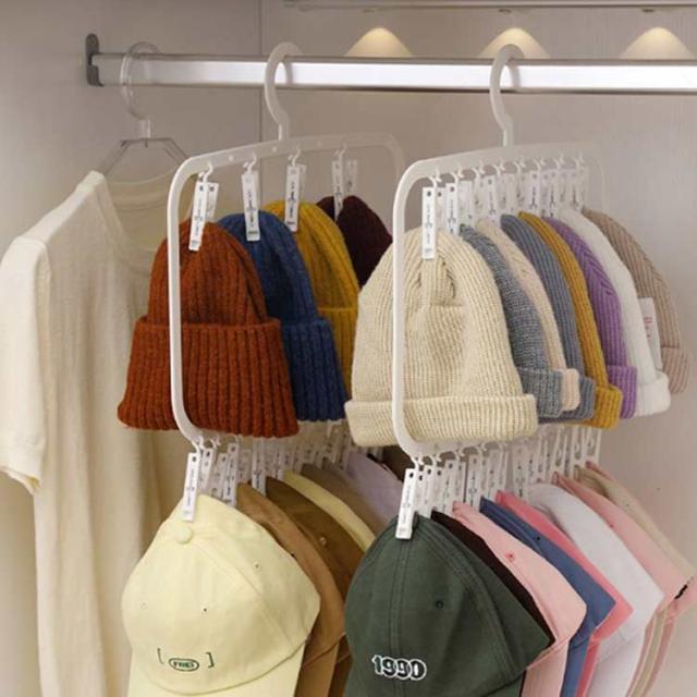 帽子 収納 ハンガー 2段 3段 帽子掛け 収納フック 洗濯ハンガー 洗濯
