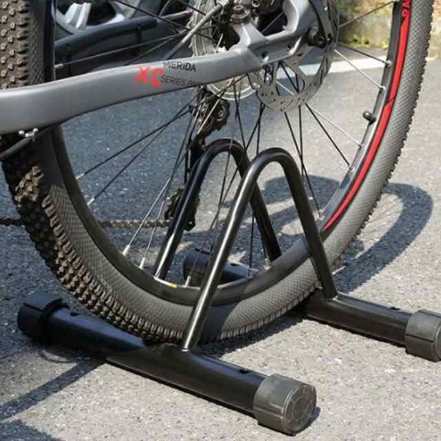 自転車スタンド 3台用 屋外 盗難防止 転倒防止 強風 ブラック