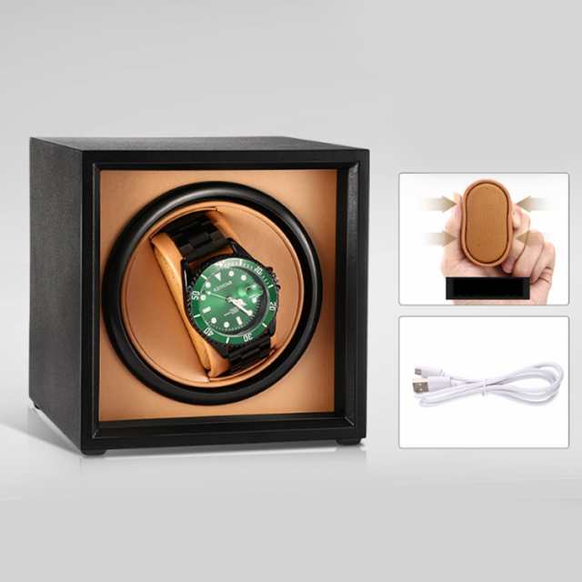 ワインディングマシーン 1本巻き 静音設計 ワインダー 自動巻き上げ 時計ケース - 時計
