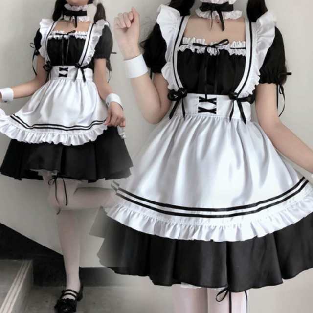 メイド服 8点セット コスプレ仮装 メイド服 コスプレ メイド メイド服 8点セット コスプレ仮装 メイド服 コスプレ メイド