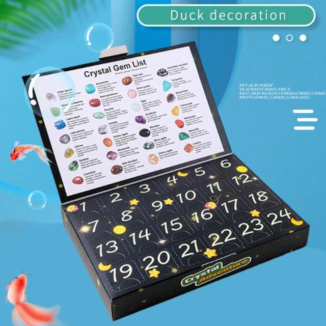 24個セット クリスマス 鉱石標本24種 おもちゃ 宝石 岩石標本 天然鉱石