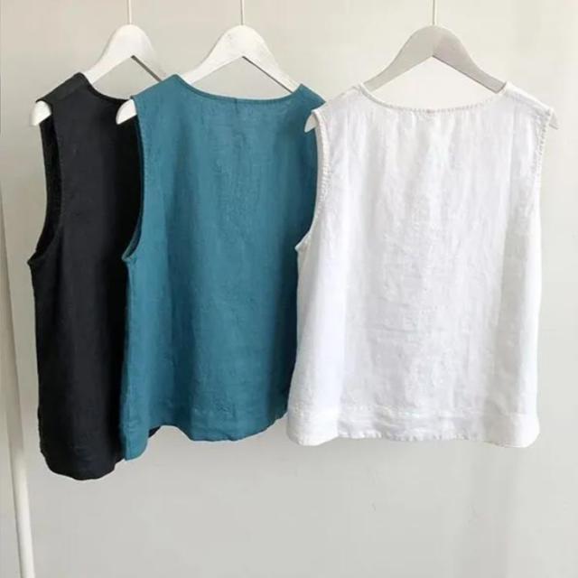 LARDINI リネン ノースリーブ ベスト LARDINI ラルディーニ ジレ