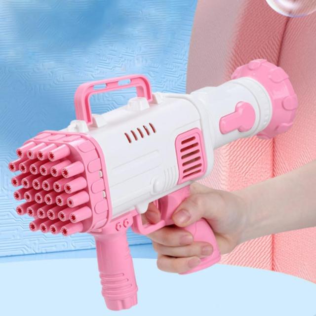 シャボン玉 電動 バブルガン おもちゃ 電池式 シャボン玉製造機 32穴