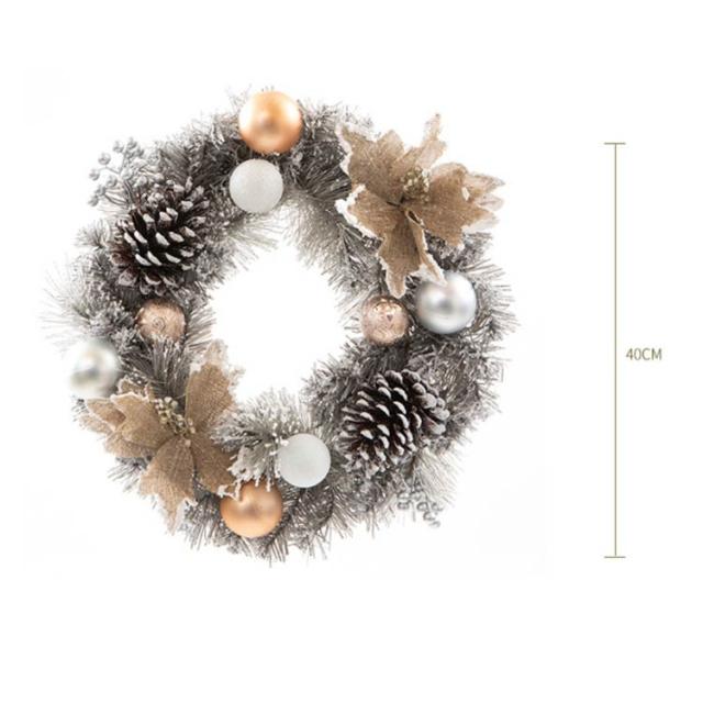 バラと小花とベリーのキラキラ豪華特大リース♪☆新色☆ボルドーカラー