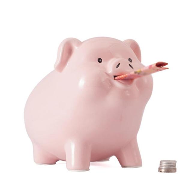 陶器 貯金箱 かわいい 豚貯金箱 おしゃれ 動物 アニマル 置き物 貯金