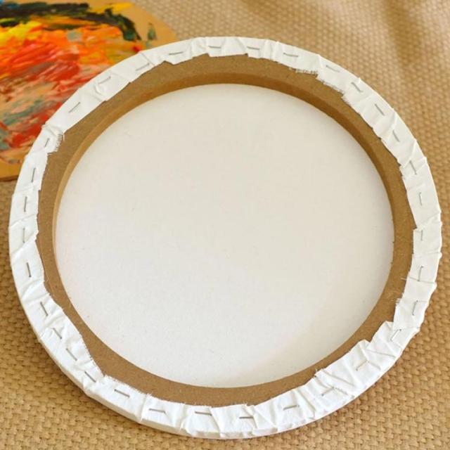 張りキャンバス 円形 装飾 張りキャンバス 5枚セット 30cm 水彩画 