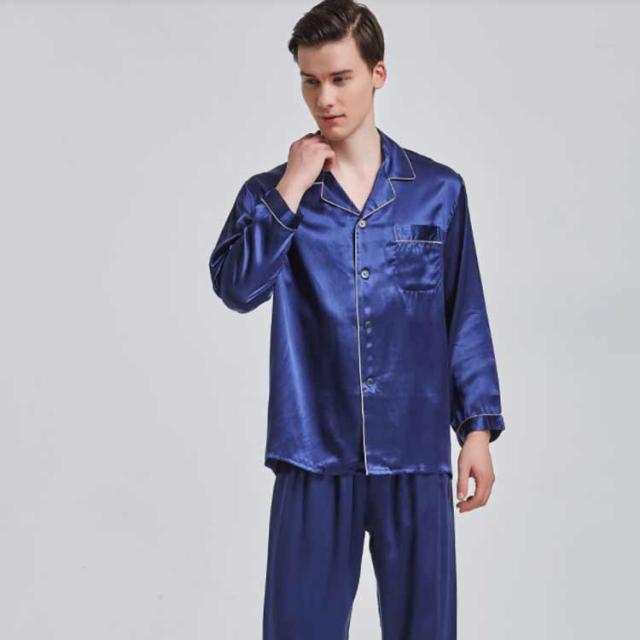 前開き シルク 快眠 パンツ メンズ 長袖 パジャマ シルクパジャマ ナイトウェア 寝間着 ルームウェア 敏感肌 セットアップ 部屋着 ロング シルク 彼氏 敬老の日 父の日 ギフト プレゼント L XL 2XL_4