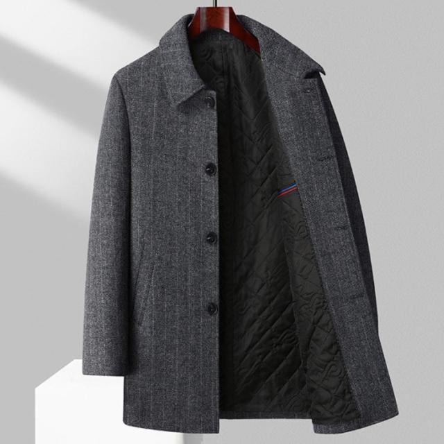 キルティング ウールコート 中綿キルト 厚手 ステンカラーコート コート アウター ブルゾン メンズ 暖かい 裏地中綿 あったかい 保温 ビジネス ビジカジ オフィス カジュアル 通勤 男性 ステンカラーコート ウールコート ブルゾン 裏地中綿 あったかい 中綿