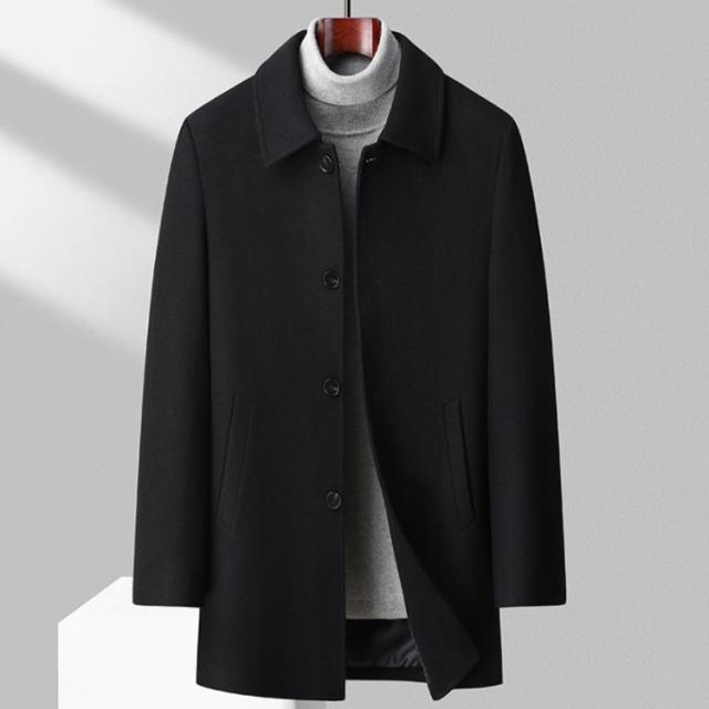 ステンカラーコート ウールコート ブルゾン 裏地中綿 あったかい 中綿