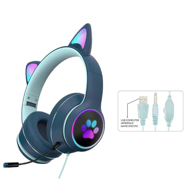 猫耳ヘッドフォン LEDライト付き 楽天市場】ヘッドホン bluetooth5.3 LEDライト付き 猫耳