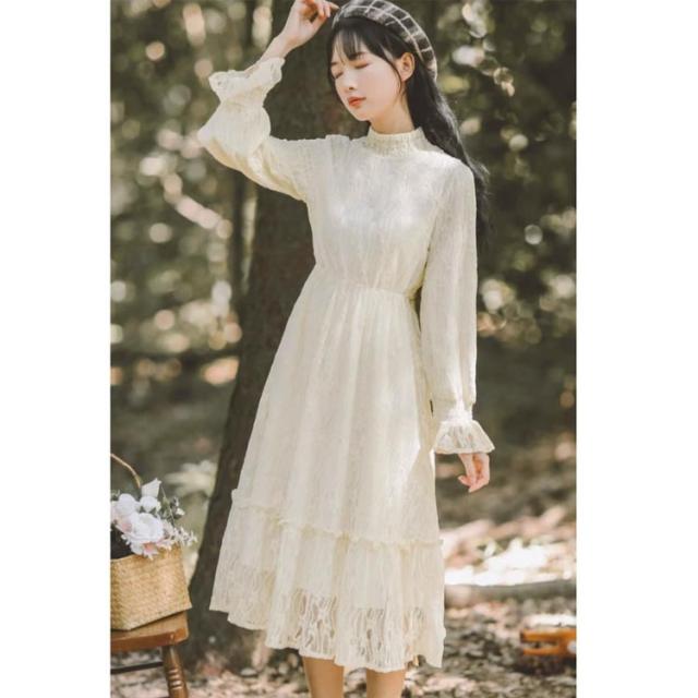 シャーリングハイネックティアードロングワンピース 楽天市場】シャーリング袖 ハイネックティアードワンピース ドレス