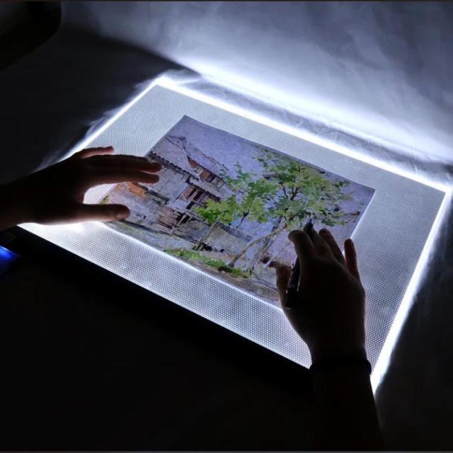 トレース台 A3 ライトボックス ライトテーブル A3アニメライティング 2500LUX IP65防水 USB給電 描画 スケッチ ステンシ : トレース台 A3 ライトボックス ライトテーブル A3アニメライティング 2500LUX IP65防水 USB給電 描画  スケッチ ステンシル 2Dアニメーション 書道 エンボス スクラップブッキング : ホビー