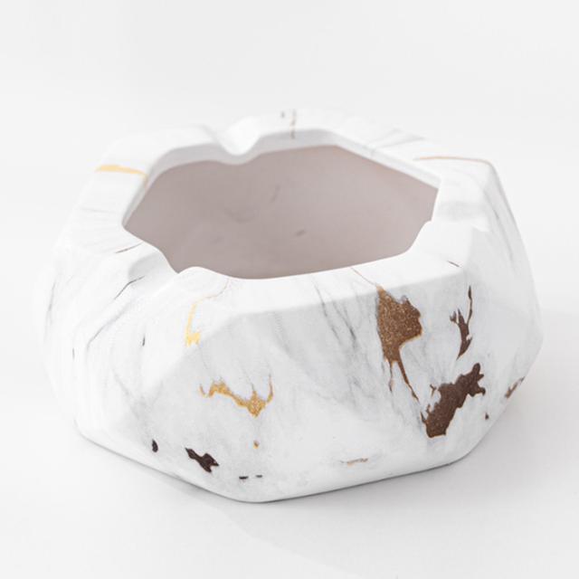 灰皿 大理石調 フタ付 蓋付き 大容量 灰皿 陶器 アイコス灰皿 卓上灰皿