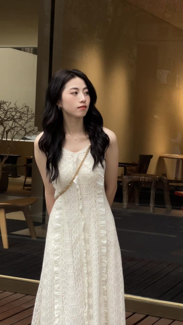 白ワンピース キャミソールワンピース レディース 夏 ノースリーブ a