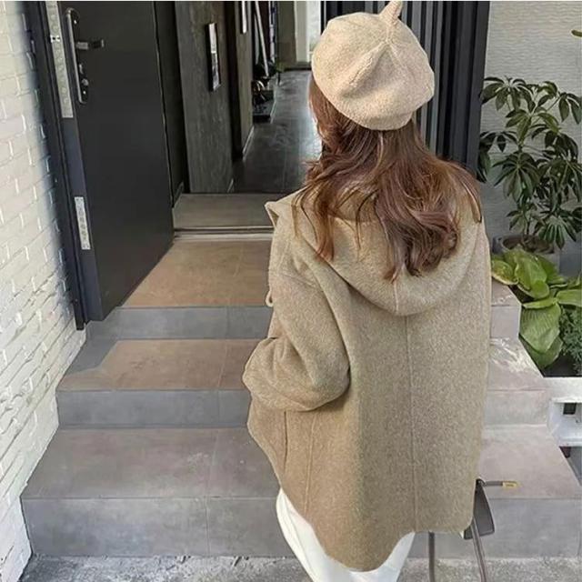 ロングダップルコート S〜L フード付き awc0006.jpg
