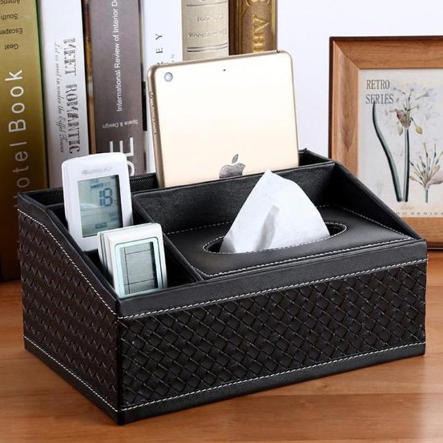 ティッシュケース PUレザーボックス 卓上 収納ケース リモコンケース