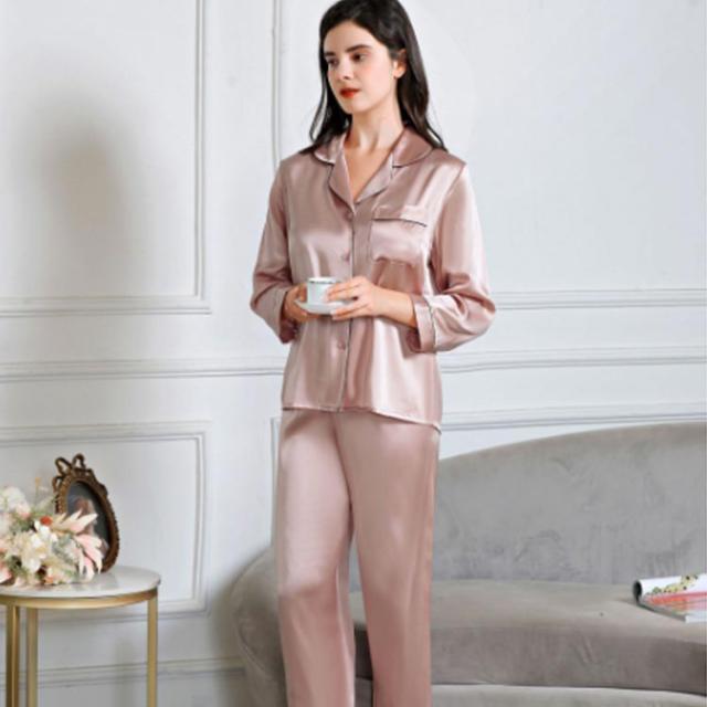 シルク パジャマ レディース シルク100％ シルクパジャマ 長袖