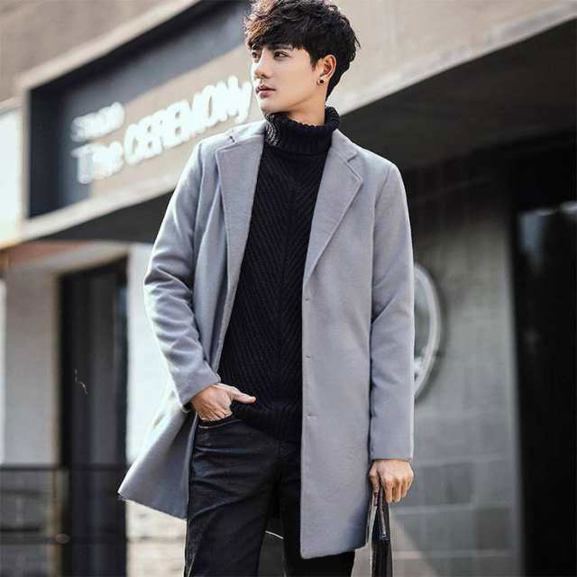 epnok」 チェスターコート LARGE チャコールグレー メンズ epnok