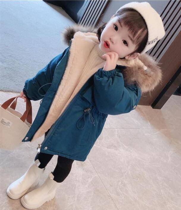 ミリタリー 中綿 ジャケット キッズ ジュニア モッズコート 裏ボア コート アウター 子供服 女の子 子供 服 おしゃれ 可愛い 冬 韓国 防寒 暖かい 80-130cm