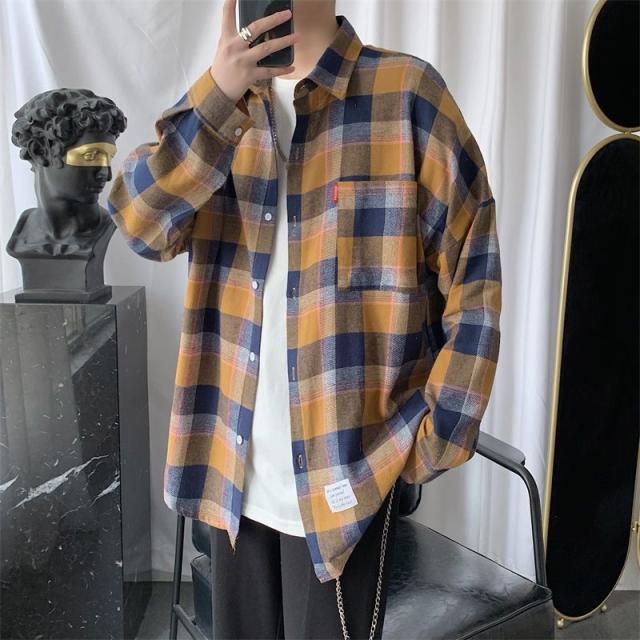 チェックシャツ メンズ ネルシャツ シャツ コットン ネルチェックシャツ 長袖 カジュアル ペアルック カップル 秋服 秋 冬服 腰巻 春服 の通販はau Pay マーケット まつだストア