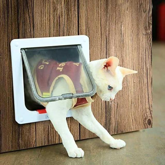 冷暖房 猫ドア 犬ドア 網戸用ペットの出入り口 取付簡単 猫 小型犬用 自動に閉める 網戸ドア 室内 屋内 引き戸 壁 気密性 静音 透明 ペット用ドアガード 自動に閉める 耐久性 外飼い 自由