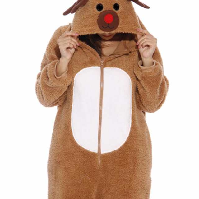 トナカイ 着ぐるみ もこもこ クリスマス コスプレ レディース トナカイ 