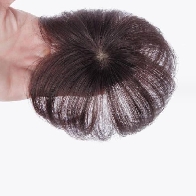ヘアピース 部分ウィッグ トップカバー つむじ 人毛100% 前髪ウィッグ