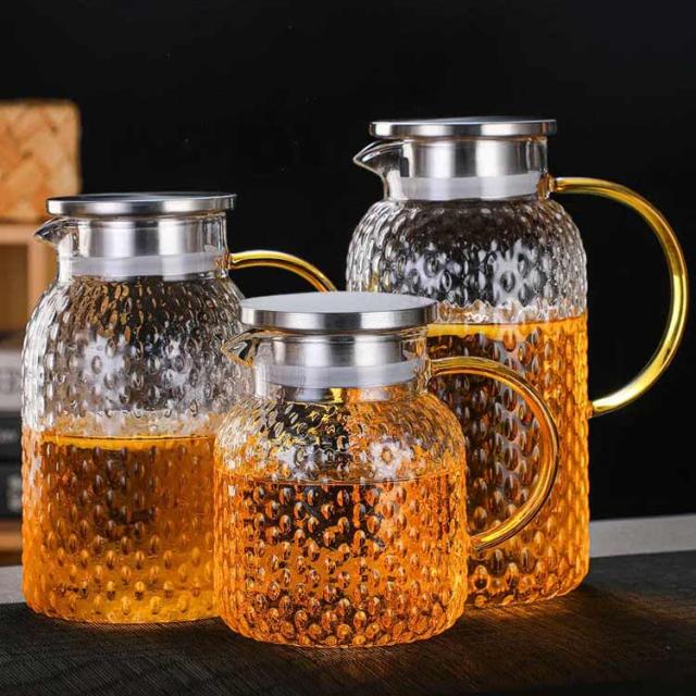 麦茶ポット ティーポット 耐熱 大容量 水差し ドア 洗いやすい 直火