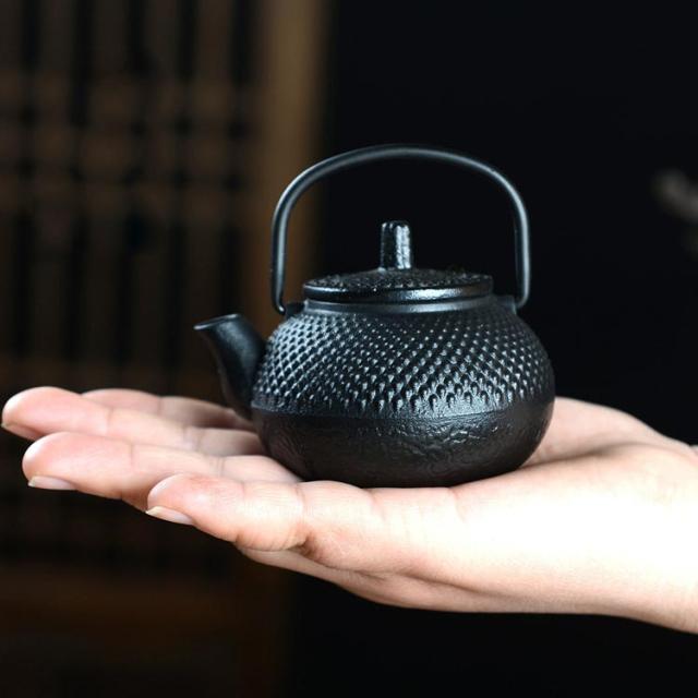ミニ 鉄瓶 ih対応 急須 50ml ケトル 鉄製 ミニ 鉄びん やかん 小さめ