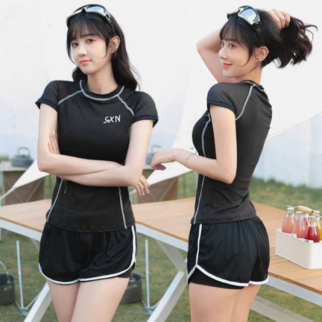 レディース 水着 女の子 セパレート 2点セット 高校生 中学生