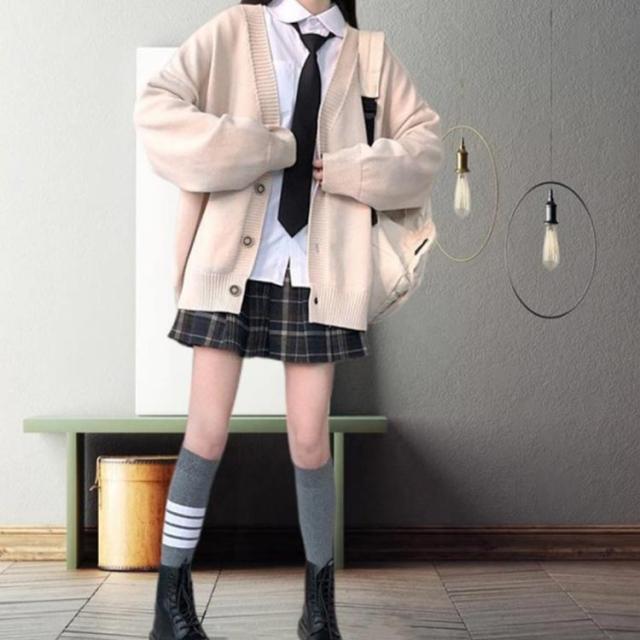 スクールカーディガン レディース カーディガン 女子高生 セーラー服 制服 学生服 ニットセーター 前開き 秋 冬 ニットカーディガン 森ガール セーターコーディ スクールカーディガン レディース カーディガン Vネック 女子