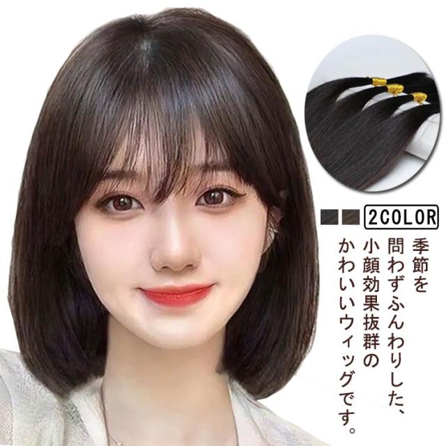 人毛100% フルウィッグ ミディアム 自然黒 自然茶 フルウィッグ ロング セミロング 人毛100% 総手植え ミセス 自然 かつら 医療用 全頭かつら ブラック ナチュラル ブラック ブラウン