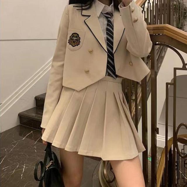 学生服 制服 スクール制服 4点セット 女の子 韓国ファッション 制服 