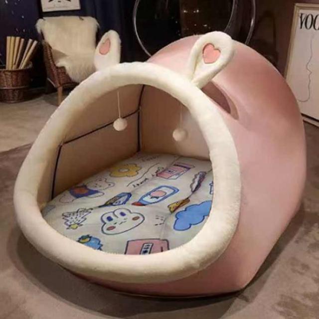 防風 保温 テント キッズテント 室内 プレイハウス ゲームハウス 大人テント 遮熱 子供 クッション付き 秘密基地 子供テント 個室 室内 ハウス 寝具 部屋テント 遮光 耳付き 避難所用 折りたたみドーム型 テントハウス 簡易個室 一人用 折りたたみ_4