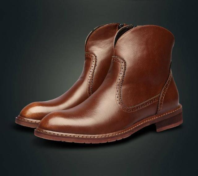 シークレットブーツ　ウエスタンブーツ メンズ　チャッカブーツ　ショートブーツ　ビジネス　5CMアップ　裏起毛 グラデーション シークレットブーツ ウエスタンブーツ メンズ チャッカブーツ ショート