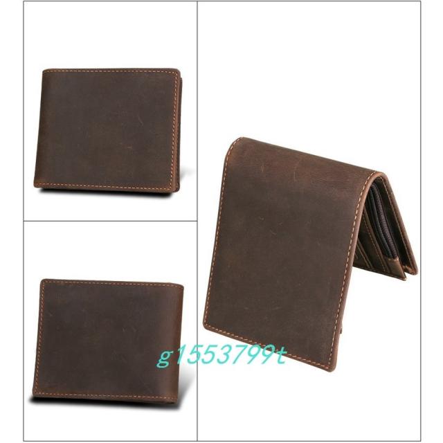 セール財布メンズ財布二つ折りサイフさいふ本革牛革小銭入れファスナーポケットカード入れ軽量の通販はau Pay マーケット 蓮商店