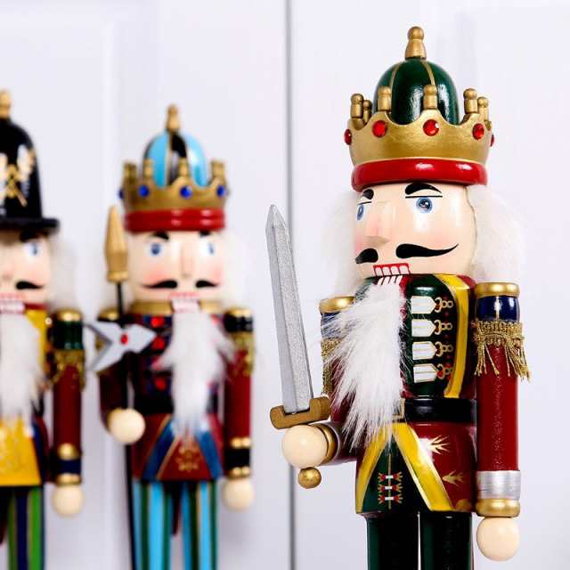 未使用品】 置物 兵士 人形 4タイプ 手作り 30cm 工芸品 くるみ割り人形 洋風 部屋