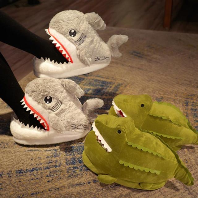 ボリュームたっぷりであったか！ ルームシューズ ぬいぐるみ スリッパ