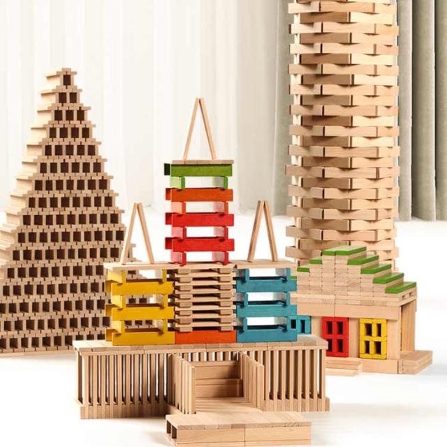 木製 300ピース 赤ちゃん 積み木 積み木セット 幼児 木のおもちゃ 300PCS ベビー 無着色 ブロック 子ども 子供 男の子 女の子 つみき 知育玩具 出産祝い_1