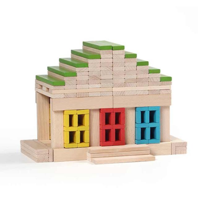 木製 300ピース 赤ちゃん 積み木 積み木セット 幼児 木のおもちゃ 300PCS ベビー 無着色 ブロック 子ども 子供 男の子 女の子 つみき 知育玩具 出産祝い_3
