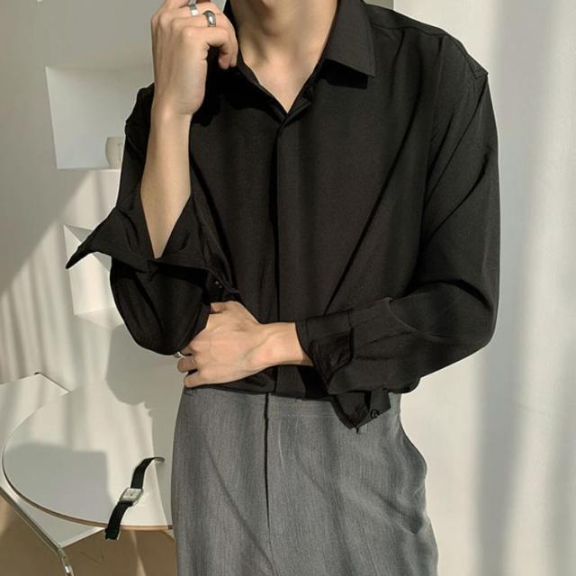 メンズシャツカジュアル レトロ風 薄手 シフォン 日焼け防止 楽天市場】 通学 春夏 メンズ 5分袖 通気性 シャツ 開襟シャツ