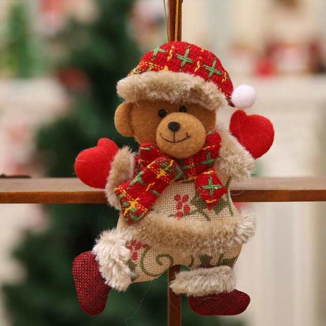 【送料無料】クリスマス ツリー 飾り サンタ クリスマスツリー 飾り付け オーナメント サンタ 雪だるま トナカイ くま 人形 ぬいぐるみ