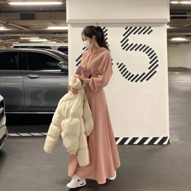 パーカー スカート セットアップ レディース 長袖 ロングスカート