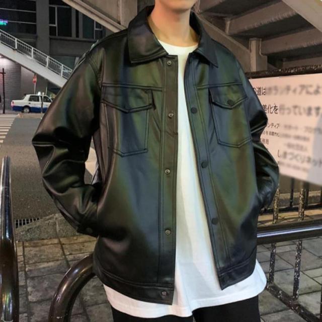 ライダースジャケット レザージャケット PUレザー 合皮 メンズ