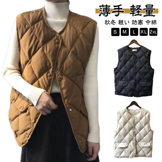 キルティングベスト レディース ノースリーブ コート ジャケット