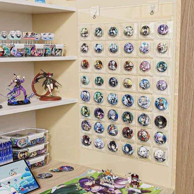 缶バッジ専用 収納ファイル 壁掛け ウォールポケット 缶バッジ チェキ