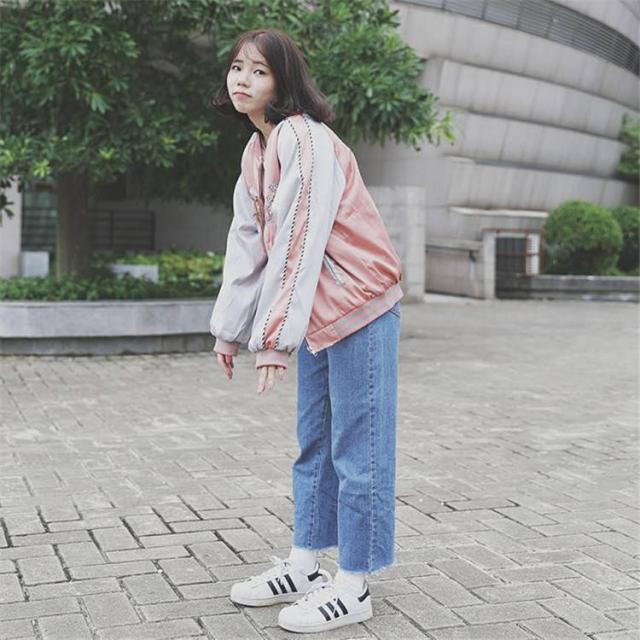 秋冬新品 スカジャン レディース ジャケット 刺繍 クジャク 花柄 バイ